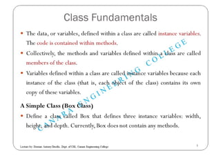 Introducing Classes in JAVA | PDF