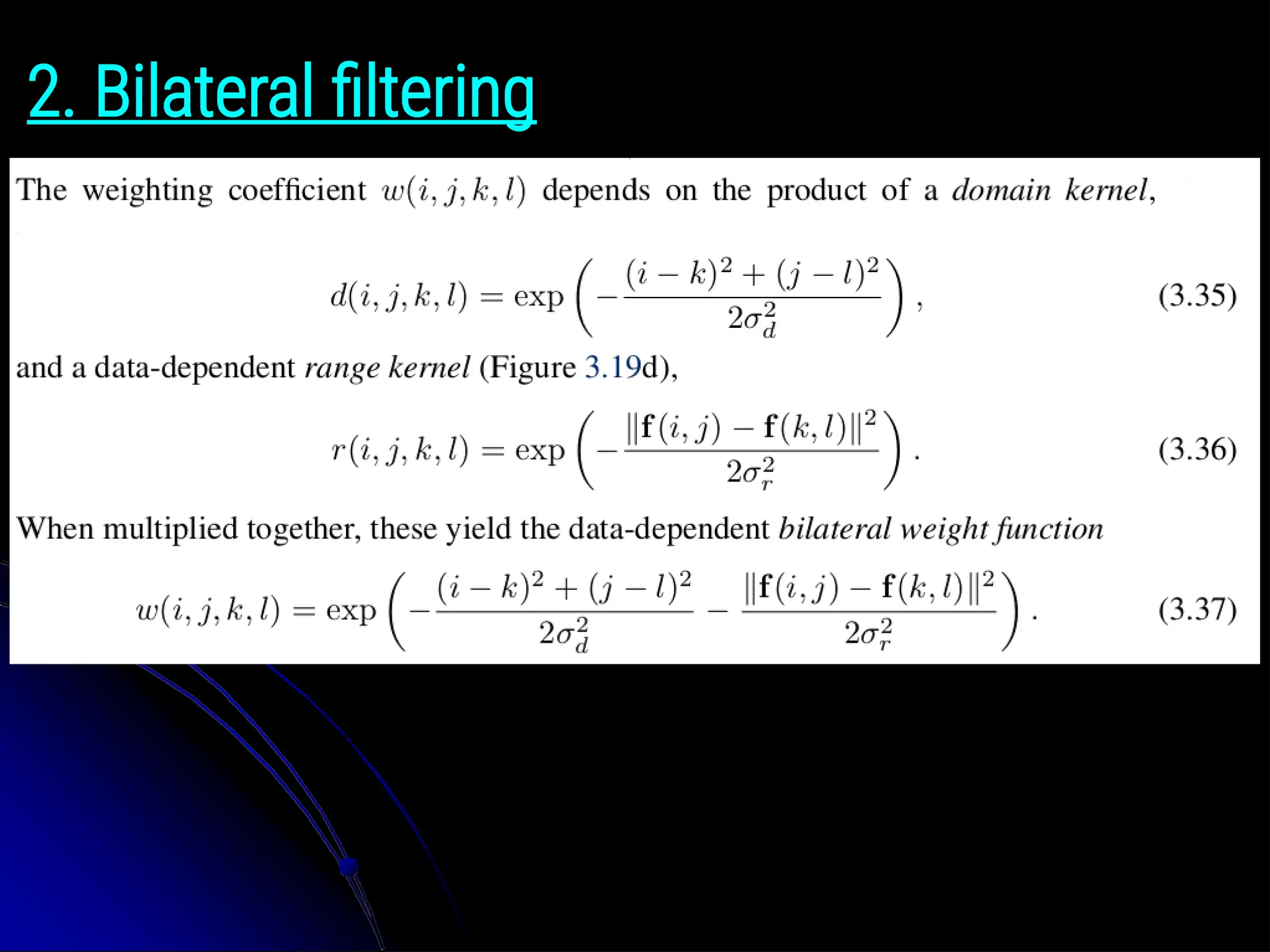 2. Bilateral filtering 