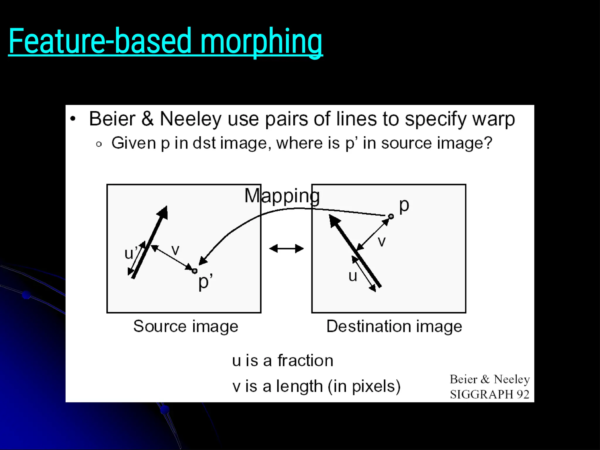 Feature-based morphing 