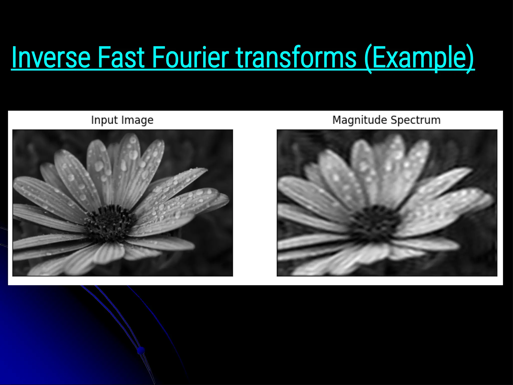 Inverse Fast Fourier transforms (Example) 