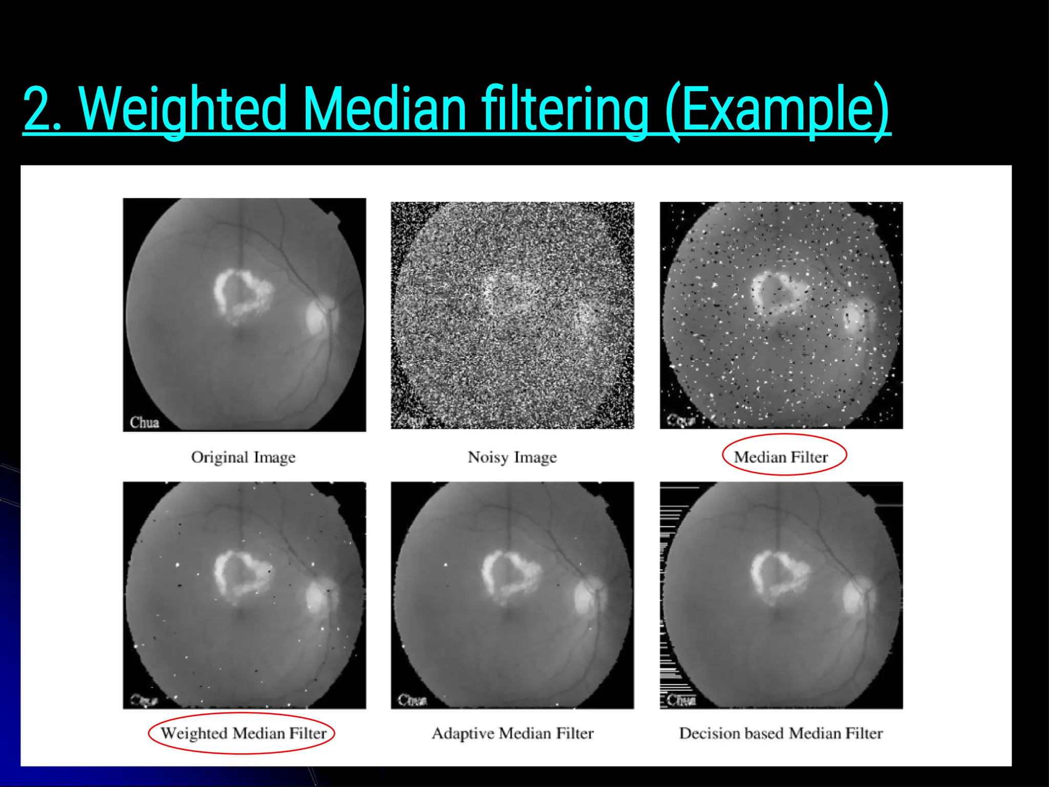 2. Weighted Median filtering (Example) 