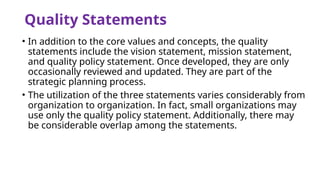 Comprehensive Guide to Quality Statements and Leadership in Total ...
