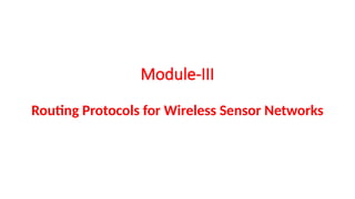 Routing protocols for Wireless sensor networks | PPTX