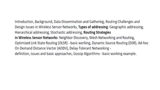 Routing protocols for Wireless sensor networks | PPTX