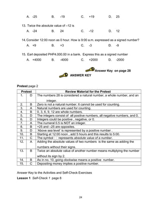 Module 3-integers | DOC