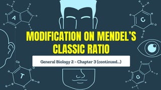 MODIFICATION ON MENDEL’S
CLASSIC RATIO
 