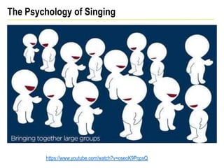https://www.youtube.com/watch?v=oseoK9PopxQ
The Psychology of Singing
 