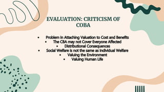 EVALUATION: CRITICISM OF
COBA
 