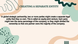 CREATING A SEPARATE ENTITY
 