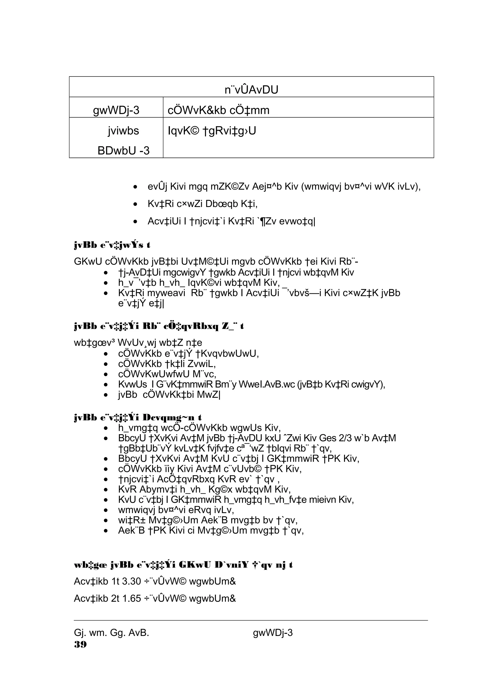 n¨vÛAvDU 
gwWDj-3 cÖWvK&kb cÖ‡mm 
jviwbs 
IqvK© †gRvi‡g›U 
BDwbU -3 
· evÛj Kivi mgq mZK©Zv Aej¤^b Kiv (wmwiqvj bv¤^vi wVK ivLv), 
· Kv‡Ri c×wZi Dboeqb K‡i, 
· Acv‡iUi I †njcvi‡`i Kv‡Ri `¶Zv evwo‡q| 
jvBb e¨v‡jwÝs t 
GKwU cÖWvKkb jvB‡bi Uv‡M©‡Ui mgvb cÖWvKkb †ei Kivi Rb¨- 
· †j-AvD‡Ui mgcwigvY †gwkb Acv‡iUi I †njcvi wb‡qvM Kiv 
· h_v¯’v‡b h_vh_ IqvK©vi wb‡qvM Kiv, 
· Kv‡Ri myweavi Rb¨ †gwkb I Acv‡iUi ¯’vbvš—i Kivi c×wZ‡K jvBb 
e¨v‡jÝ e‡j| 
jvBb e¨v‡j‡Ýi Rb¨ cÖ‡qvRbxq Z_¨ t 
wb‡goev³ WvUv¸wj wb‡Z n‡e 
· cÖWvKkb e¨v‡jÝ †KvqvbwUwU, 
· cÖWvKkb †k‡li ZvwiL, 
· cÖWvKwUwfwU M¨vc, 
· KvwUs I G¨vK‡mmwiR Bm¨y WweI.AvB.wc (jvB‡b Kv‡Ri cwigvY), 
· jvBb cÖWvKk‡bi MwZ| 
jvBb e¨v‡j‡Ýi Dcvqmg~n t 
· h_vmg‡q wcÖ-cÖWvKkb wgwUs Kiv, 
· BbcyU †XvKvi Av‡M jvBb †j-AvDU kxU ˆZwi Kiv Ges 2/3 w`b Av‡M 
†gBb‡Ub¨vÝ kvLv‡K fvjfv‡e cª¯‘wZ †bIqvi Rb¨ †`qv, 
· BbcyU †XvKvi Av‡M KvU c¨v‡bj I GK‡mmwiR †PK Kiv, 
· cÖWvKkb ïiy Kivi Av‡M c¨vUvb© †PK Kiv, 
· †njcvi‡`i AcÖ‡qvRbxq KvR ev` †`qv , 
· KvR Abymv‡i h_vh_ Kg©x wb‡qvM Kiv, 
· KvU c¨v‡bj I GK‡mmwiR h_vmg‡q h_vh_fv‡e mieivn Kiv, 
· wmwiqvj bv¤^vi eRvq ivLv, 
· wi‡R± Mv‡g©›Um Aek¨B mvg‡b bv †`qv, 
· Aek¨B †PK Kivi ci Mv‡g©›Um mvg‡b †`qv, 
wb‡goe jvBb e¨v‡j‡Ýi GKwU D`vniY †`qv nj t 
Acv‡ikb 1t 3.30 ÷¨vÛvW© wgwbUm& 
Acv‡ikb 2t 1.65 ÷¨vÛvW© wgwbUm& 
Gj. wm. Gg. AvB. gwWDj-3 
39 
 