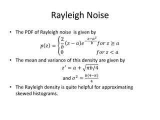 Rayleigh Noise
 
