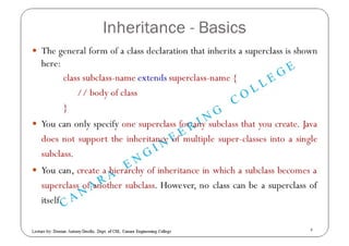 Inheritance in JAVA