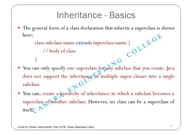 Inheritance in JAVA | PDF | Programming Languages | Computing