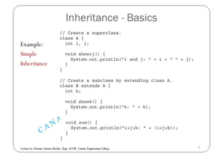 Inheritance in JAVA