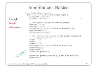 Inheritance in JAVA