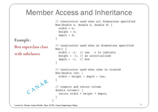 Inheritance in JAVA