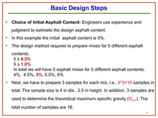 Module-3 HMAC Mix Design-Pavement analysis and design | PPTX