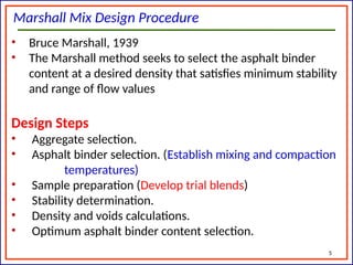 Module-3 HMAC Mix Design-Pavement analysis and design | PPTX