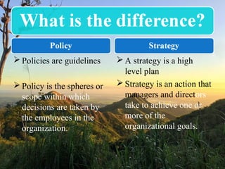 Vision, Mission, Goals & Policy Setting | PPT
