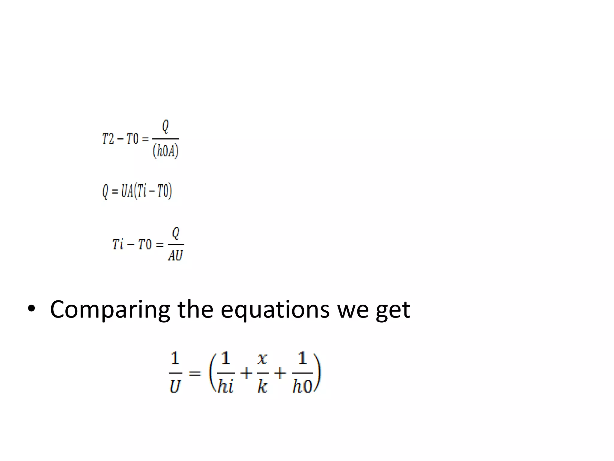 • Comparing the equations we get
 
