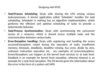 Task Cycle Rtos Comprehensive Overview of RTOS and IDE for Embedded System Design | PPTX