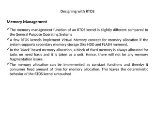Fragmentation Rtos Comprehensive Overview of RTOS and IDE for Embedded System Design | PPTX