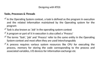 Comprehensive Overview of RTOS and IDE for Embedded System Design | PPTX