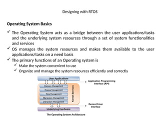 Software Design Rtos Comprehensive Overview of RTOS and IDE for Embedded System Design | PPTX