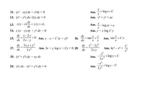EXERCISE 3.7 Second order Linear Differential Equationwith cons.
Coefficient
 