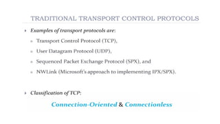 TCP Protocol for Wireless sensor Networks | PPTX
