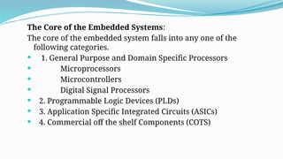 Comprehensive Overview of Embedded Systems: Components, Classification ...