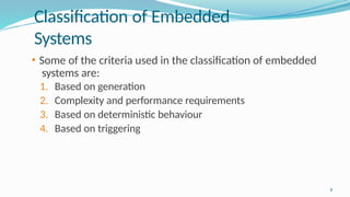 Comprehensive Overview of Embedded Systems: Components, Classification ...