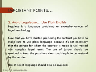 Module 4 Important Tips to Draft a Contract | PDF
