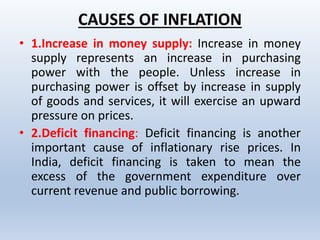 Inflation in Economics - Types, Properties, Methods to overcome | PPTX