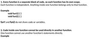 Comprehensive Guide to Functions in C Programming Language | PPTX