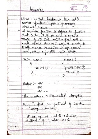 Functions and Recursion