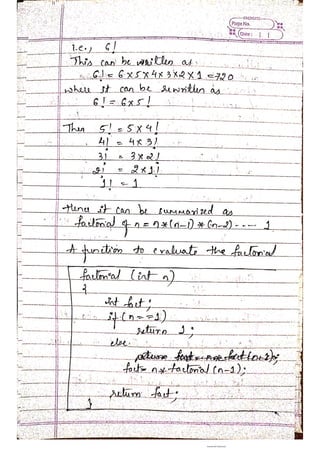 Functions and Recursion