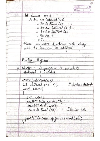 Functions and Recursion