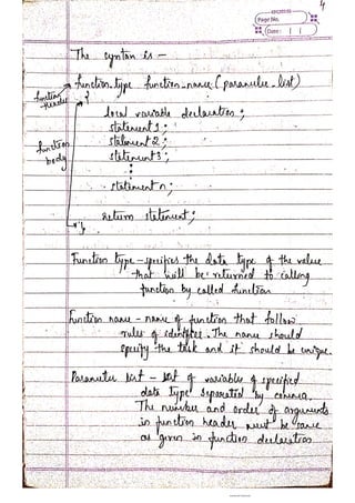 Functions and Recursion