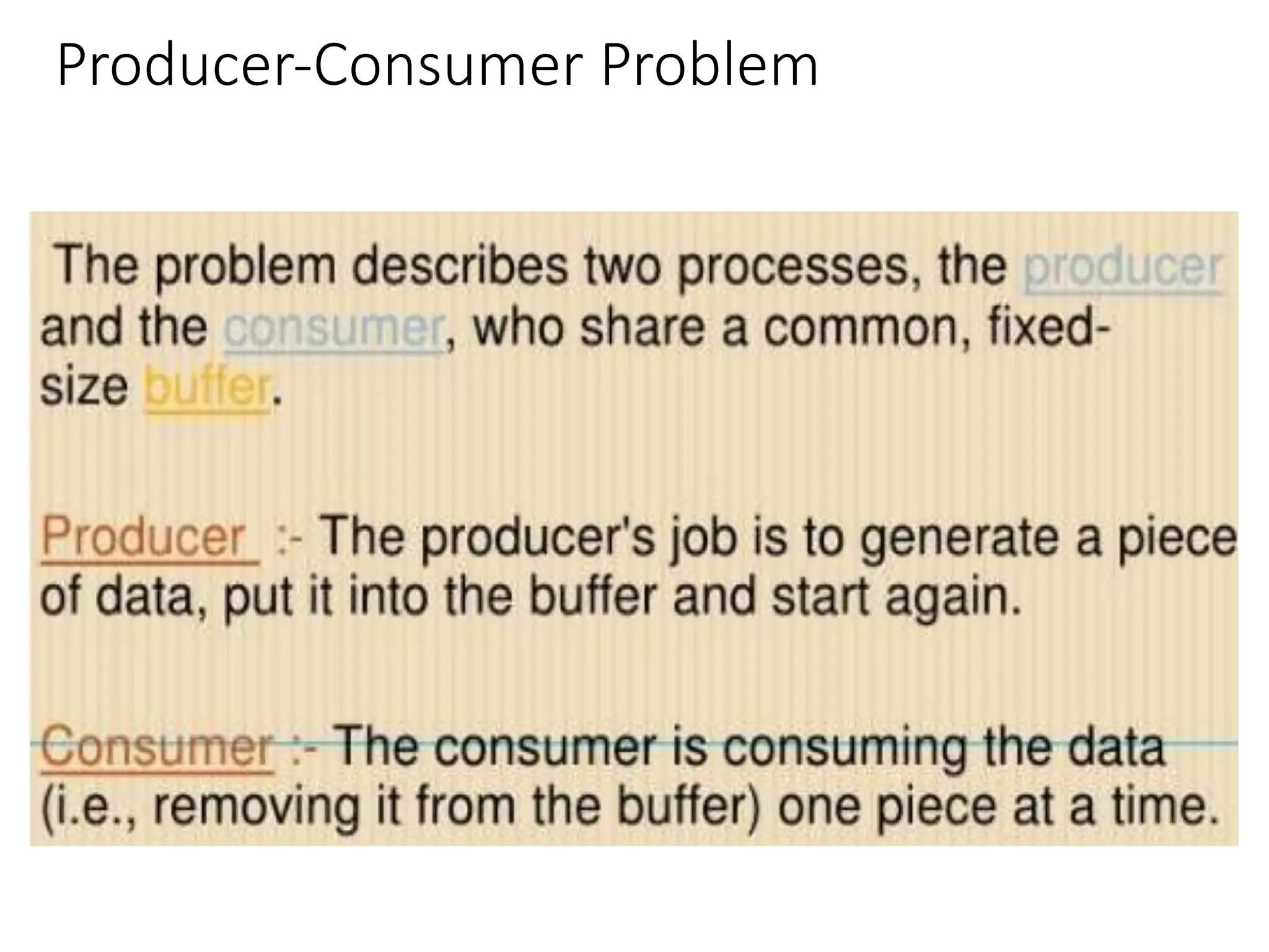 Producer-Consumer Problem
 