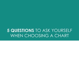 5 QUESTIONS TO ASK YOURSELF
WHEN CHOOSING A CHART
 