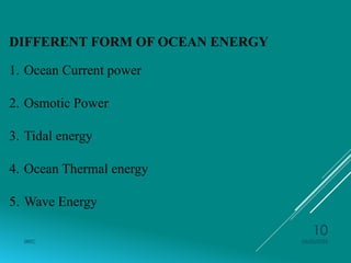 Module-5 Ocean and Tidal energy .pptx