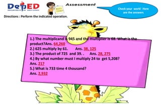 Multiplying 3-digit numbers by 2-digit numbers | PPTX