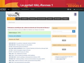 Le portail HAL-Rennes 1
 