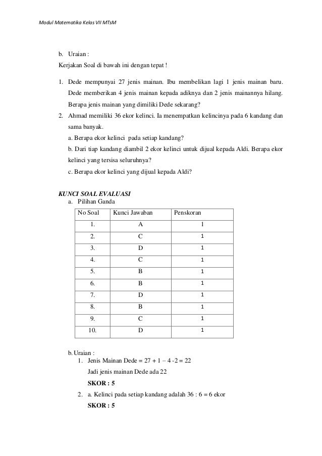 Soal Matematika Kelas 10 Semester 1 Pilihan Ganda Beserta Jawabannya