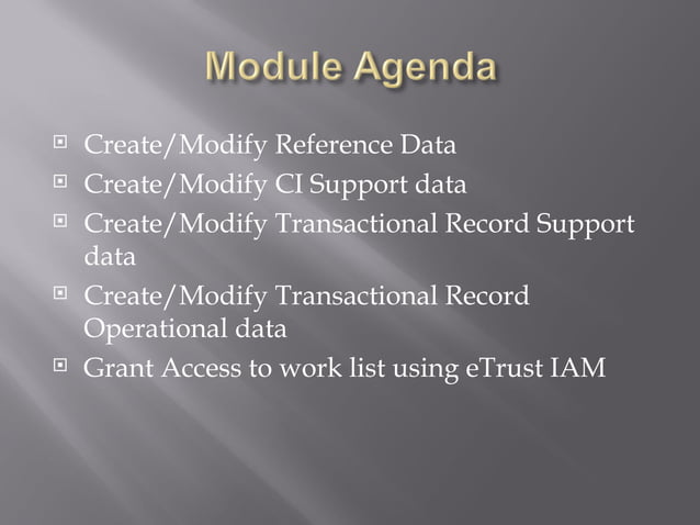 Module establish business data structure | PPT