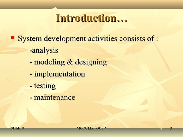 Object Oriented System Design | PPT