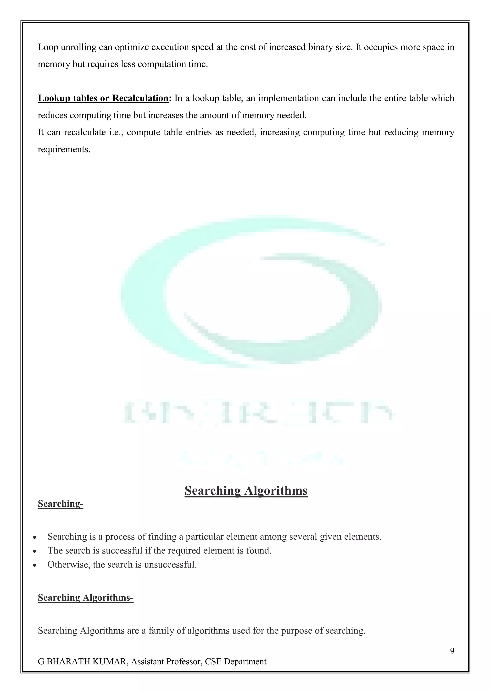 Introduction of Data Structures and Algorithms by GOWRU BHARATH KUMAR | PDF
