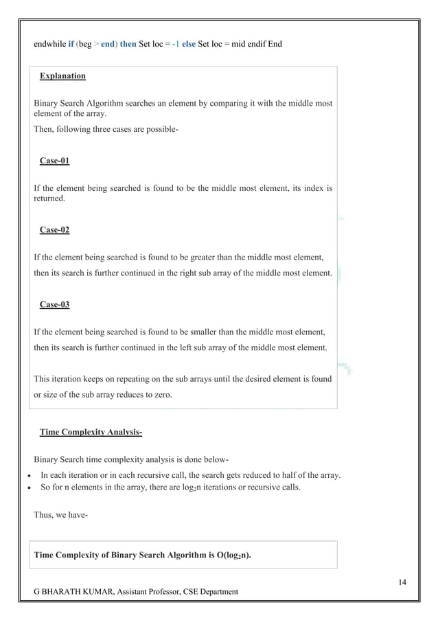 Introduction of Data Structures and Algorithms by GOWRU BHARATH KUMAR | PDF