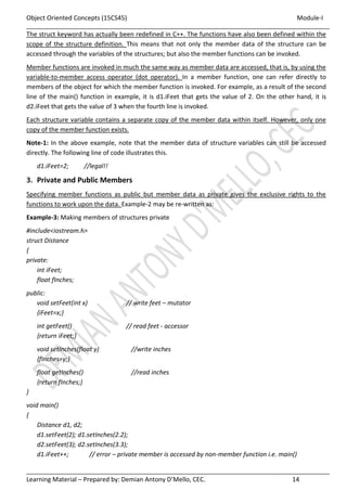 JAVA - VTU - Object oriented Concepts - 18CS45 - Module I | PDF